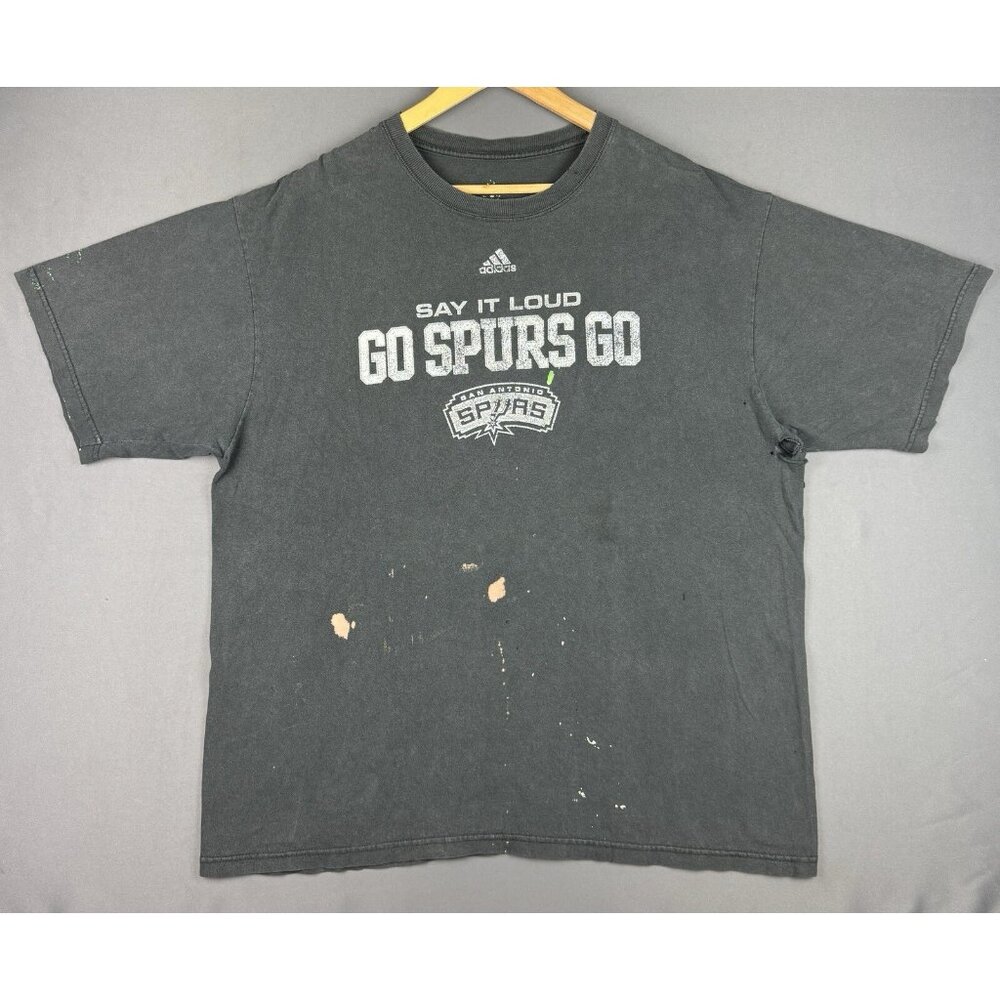 Vintage Y2K NBA San Antonio Spurs Go Spurs Go Adidas Say It Loud Basketball